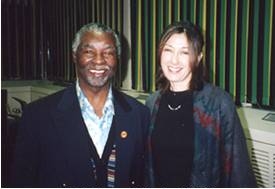 Christine Maggiore with Thabo Mbeki